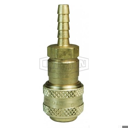 Dixon DF Industrial Interchange Automatic Pneumatic Coupler, 3/4 in Nominal, Coupler x Barb End Style, Bra 4DS6-B